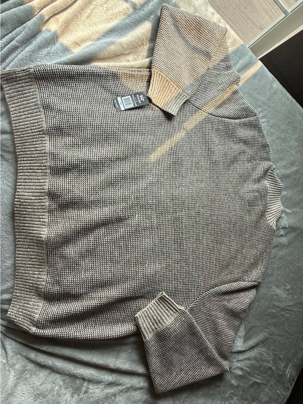 Men's Crewneck Knit Sweater in Taupe - Classic Everyday Style